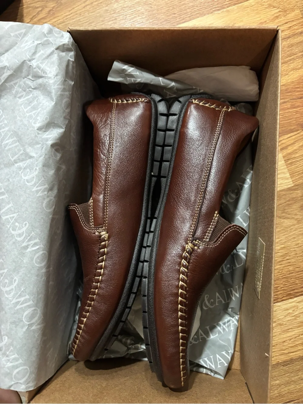 Johnston & Murphy Mahogany Full Grain Leather Loafers